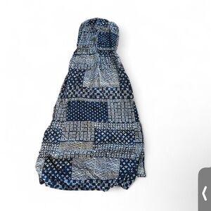 Hollister Navy and White Patchwork Dress